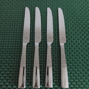 Reed & Barton BENSON Dinner Knives Lot Set of 4, 18/10 Stainless Glossy